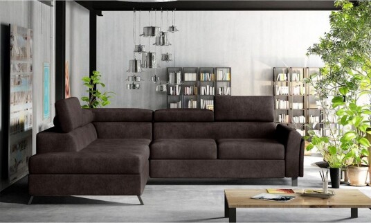 Seksjon Eltap Kairos 265x200x92 cm Dora 28 Mørk brun Venstre