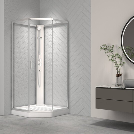 CELESTE NOVELLO DUSJKABINETT M/SKYVEDØR 90X90X205 CM M/SIKKERHETSFOLIE SATIN CELESTE NOVELLO DUSJKABINETT M/SKYVEDØR 90X90X205 CM M/SIKKERHETSFOLIE SATIN