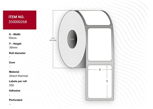 CAPTURE Label 70x30 - Core 25. White. CAPTURE Label 70x30 - Core 25. White.
