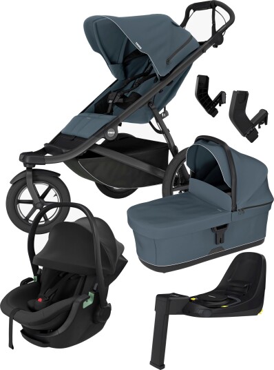 Thule Urban Glide 3 Duovogn inkl. Babybilstol og Base Dark Slate