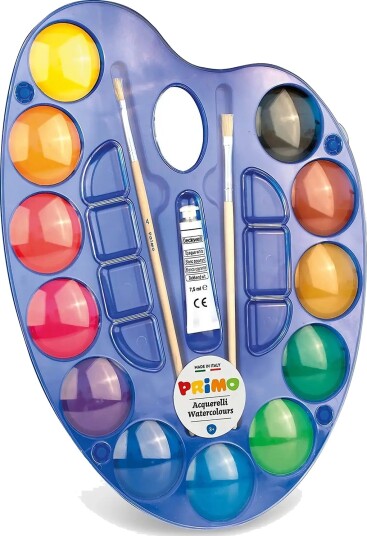 Primo Watercolour Palette 12 Pcs L Artist Blue ONE SIZE Primo Watercolour Palette 12 Pcs L Artist Blue ONE SIZE