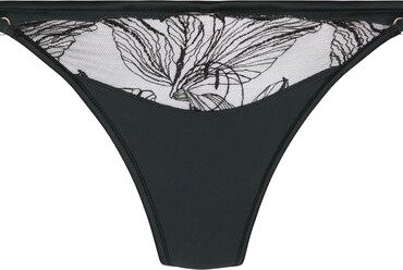 Hunkemöller String med høyt ben Ellen Svart