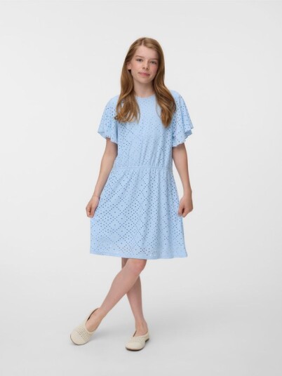Vero Moda Girl Vmtassa Sl Frill Short Dress Jrs Girl Blue 164 Vero Moda Girl Vmtassa Sl Frill Short Dress Jrs Girl Blue 164