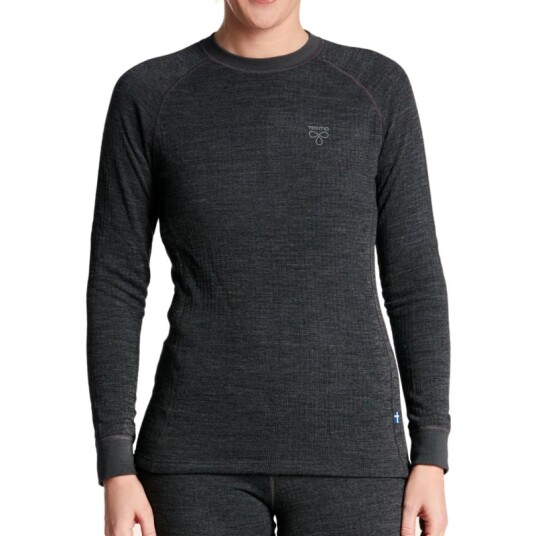 Termo Women's Wool Round Neck Ls XL, Grey Melange