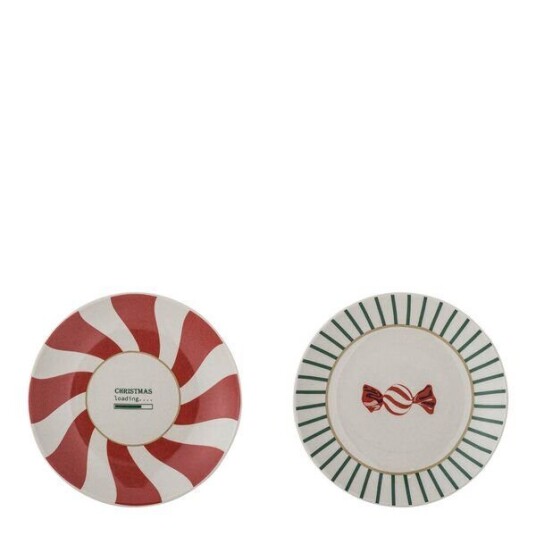 Bloomingville Yule tallerken 12,5 cm 2 stk julemotiv Bloomingville Yule tallerken 12,5 cm 2 stk julemotiv