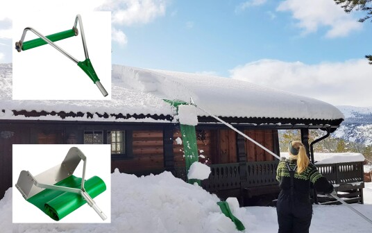 Snowfall Deluxe snømåker for tak med ekstra "snøhode" - taksnømåker fjerner snø fra tak uten problem Snowfall Deluxe snømåker for tak med ekstra "snøhode" - taksnømåker fjerner snø fra tak uten problem