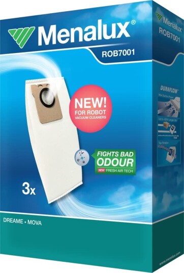 Menalux ROB7001 støvsugerposer for Dreame X, L & S-serie (3-pk)
