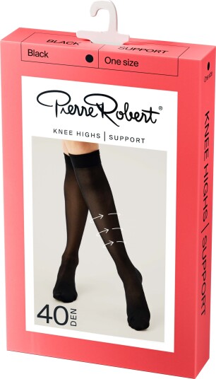 Pierre Robert Knee Highs Support 40 DEN Black 36 41