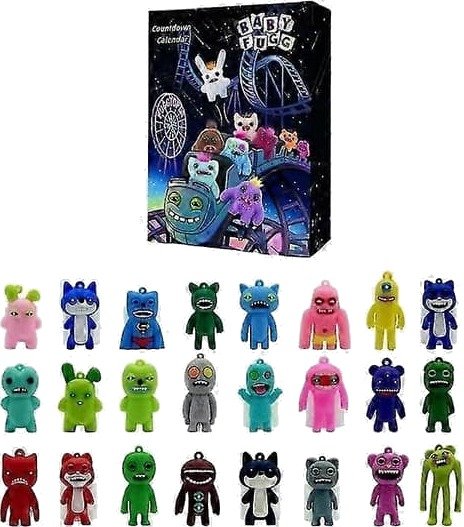 Nedtelling Fuggler Monster Julekalender 24 Dager med Festlige 3D Blindbokser[YJD]