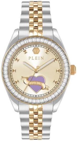 Philipp Plein Dameklokke PW2BA0925 Valentine Gull/Gulltonet stål Philipp Plein Dameklokke PW2BA0925 Valentine Gull/Gulltonet stål