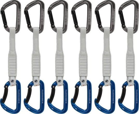 Ekspresslynger Mammut Workhorse Keylock 17 cm rett/bøyd snapper 6 stk.