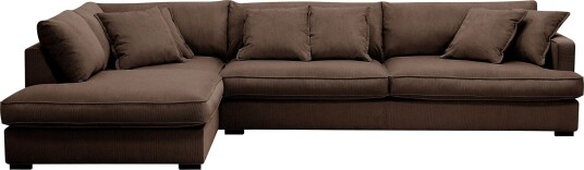 Rossita Lyx 4 seters Venstrevendt L formet Extra Dyp Sjeselongsofa i Manchester Brun Kordfløyel Rossita Lyx 4 seters Venstrevendt L formet Extra Dyp Sjeselongsofa i Manchester Brun Kordfløyel