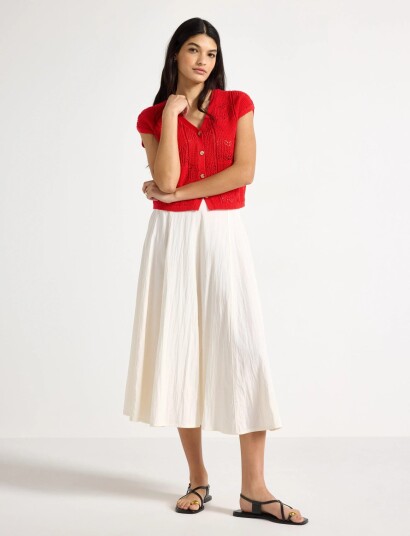 Lindex Midi Skirt CreaM
