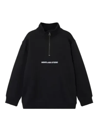 Name It Nakob halfzip genser - black