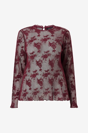 Zizzi Topp eRosa L/S Lilla