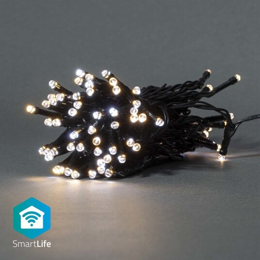 Nedis SmartLife Wifi Varm og kald hvit lysstreng 10 meter/100 lys