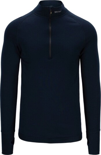 Brynje Arctic Zip polo 3/4 Neck W/inlay Navy XXL