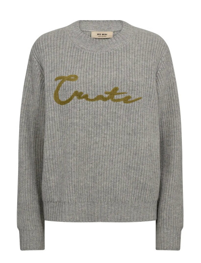 MOS MOSH Mmbrynna Create O-Neck Knit - Grey - S