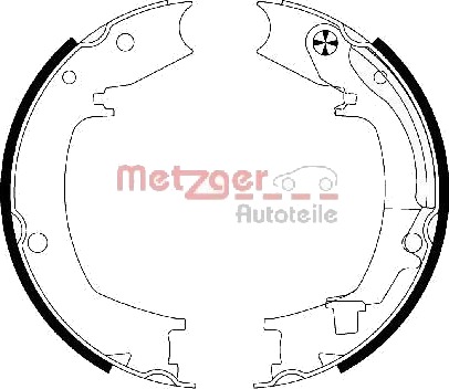 Bremseskosett, håndbrems METZGER MG 204 Bremseskosett, håndbrems METZGER MG 204