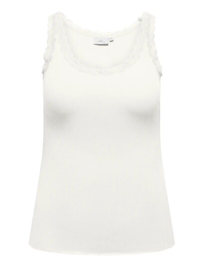 ONLY Carmakoma Carsara Sharai Lace Tank Top Jrs Noos White 46 48 ONLY Carmakoma Carsara Sharai Lace Tank Top Jrs Noos White 46 48