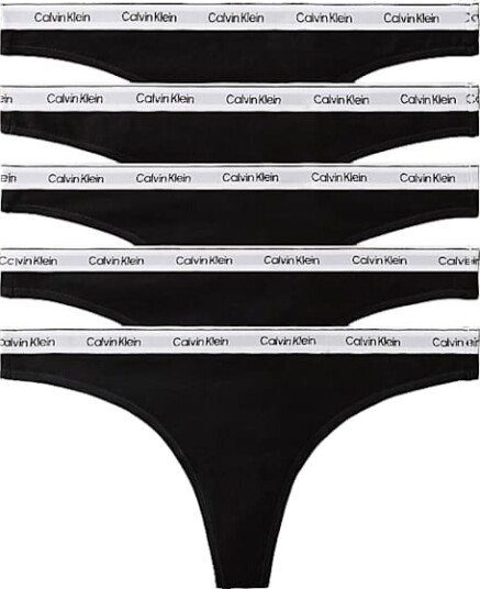 Calvin Klein 5 pack Thong (Low-Rise) BLACK/BLACK/BLACK/BLACK/BLACK L Calvin Klein 5 pack Thong (Low-Rise) BLACK/BLACK/BLACK/BLACK/BLACK L