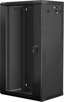 Lanberg Rack Skap Veggmonterbar Svart Ral 9004 22U 19" Lanberg Rack Skap Veggmonterbar Svart Ral 9004 22U 19"