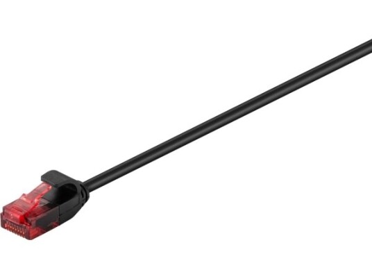Triton Cat 6 Slim Patchkabel U/Utp Sort - Kabellengde 10 M