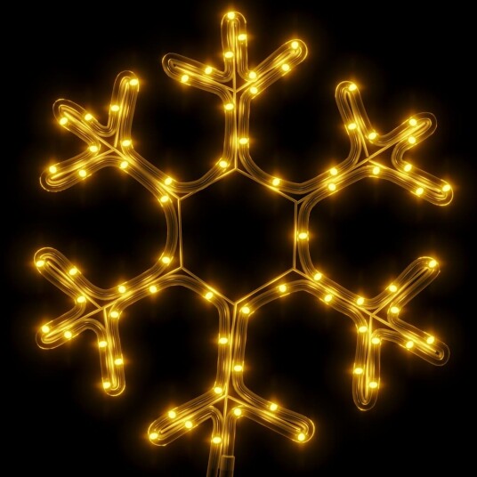 vidaXL Julesnøfnuggfigurer med LED 3 stk varmhvit 38x37 cm