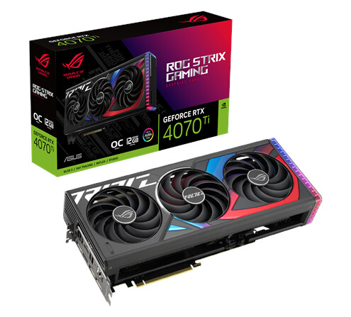 ASUS GeForce RTX 4070 Ti ROG STRIX OC 12GB GDDR6X - 12GB GDDR6 RAM - Grafikkort