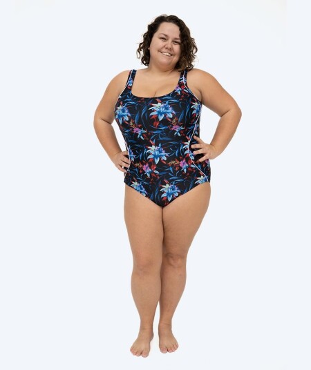 Watery badedrakt plus size for damer - Marilla - Arvia Blue