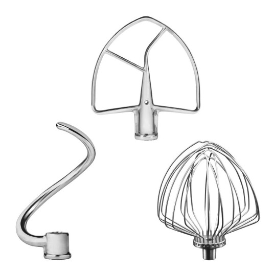 KitchenAid - Accessory sett med 3 tilbehør i rustfritt stål til KitchenAid kjøkkenmaskin med vippehode KitchenAid - Accessory sett med 3 tilbehør i rustfritt stål til KitchenAid kjøkkenmaskin med vippehode