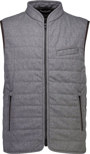 Lindbergh Black Light Padded Zip Through Vest Grey XXL