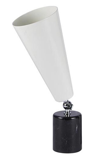 TATO Vox Bordlampe Sort Marmor & Krom/Hvit Liten