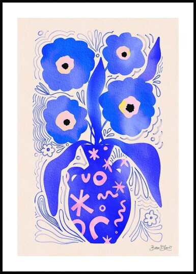 Blue Flowers Matisse Plakat Plakat / 70x100cm
