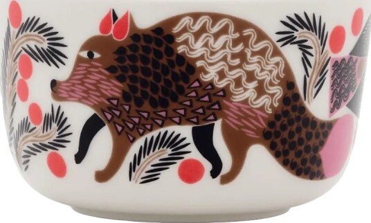 Marimekko Oiva Ketunmarja skål 2,5 dl White bronse rosa petrol
