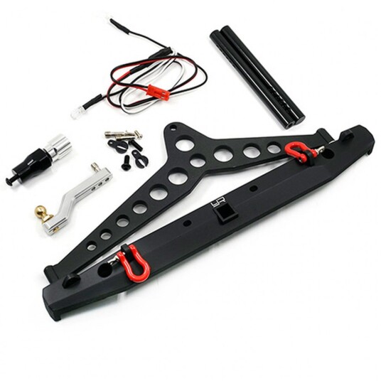 Yeah Racing YA-0549 Alu Alloy Rear Bumper w/LED Light Spare Tire