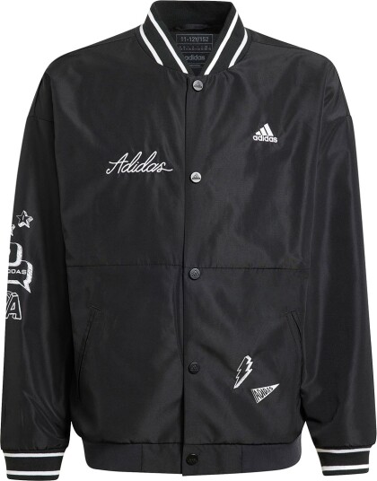 Adidas Performance Cardigan J Bluv Q3 Wvjkt Svart/Hvit Adidas Performance 8 år 128 Cardigan