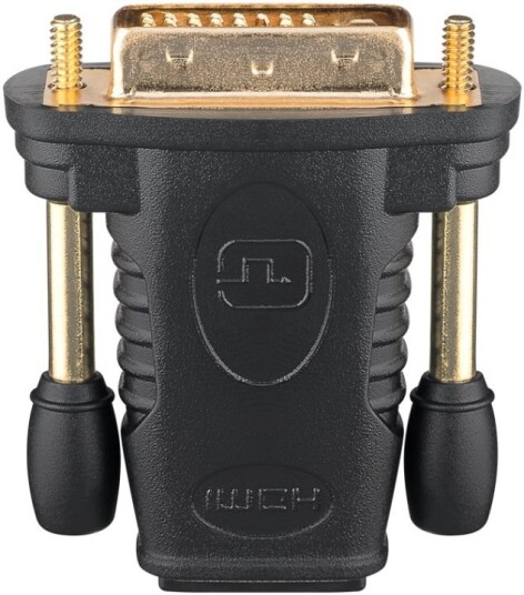 Goobay HDMI™/DVI-D-adapter, gullbelagt HDMI™-kontakt (type A) > DVI-D-kontakt Dual Link (24 + 1 pin) Goobay HDMI™/DVI-D-adapter, gullbelagt HDMI™-kontakt (type A) > DVI-D-kontakt Dual Link (24 + 1 pin)