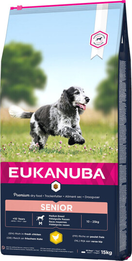 Eukanuba Senior Medium Breed Kylling Tørrfôr 15 kg