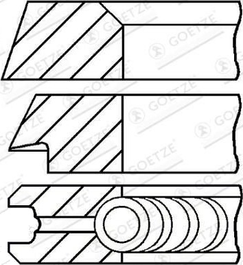 Stempelringsett GOETZE ENGINE 08 394500 00