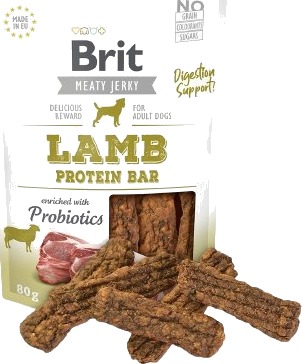 Brit Adult Jerky Snack Snacks Hund Sukkerfri Lam 80 G Brit Adult Jerky Snack Snacks Hund Sukkerfri Lam 80 G