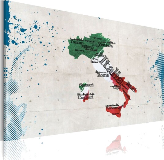 Bilde Kart Over Italia 90x60 Artgeist sp. z o. o.