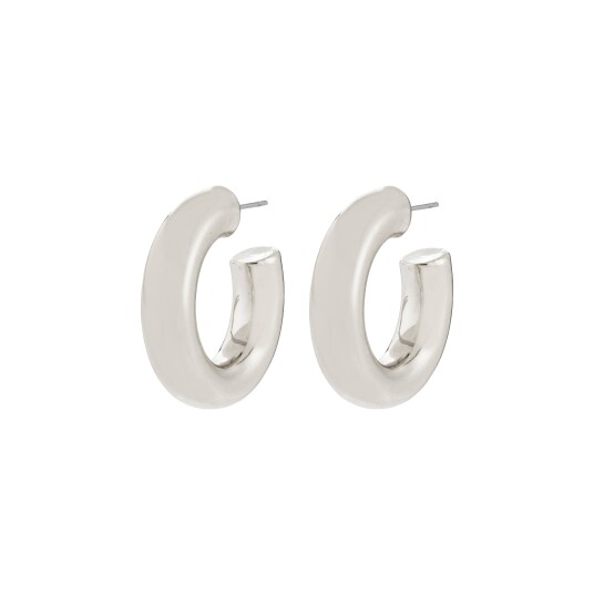 Pilgrim PHASE store hoops sølvbelagt Pilgrim PHASE store hoops sølvbelagt