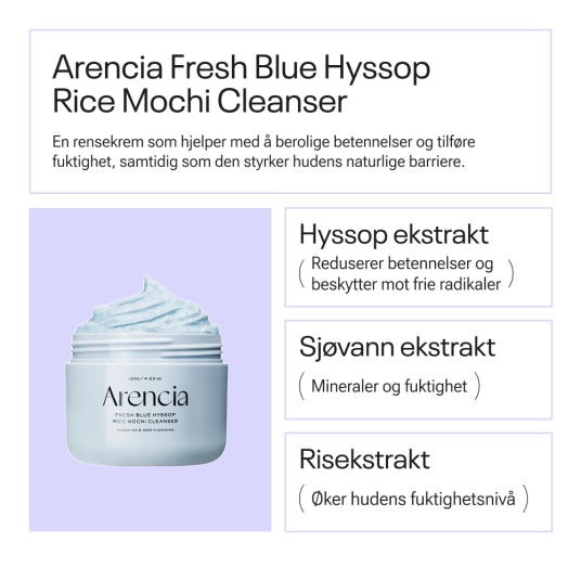 Arencia Fresh Blue Hyssop Rice Mochi Cleanser 120g Arencia Fresh Blue Hyssop Rice Mochi Cleanser 120g