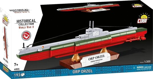 Cobi Historical Collection Orp Orzeł Ubåt Byggesett 1:300 7+ År 193 Deler