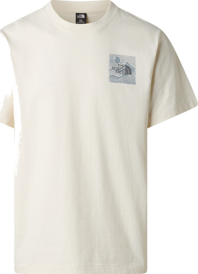 The North Face Men"s Mountain Escape Relaxed Graphic T Shirt White Dune L