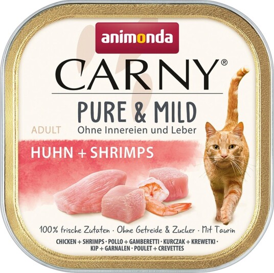 Animonda Carny Våtfôr Adult Pure & Mild + Reker Kylling 64 X 100 G