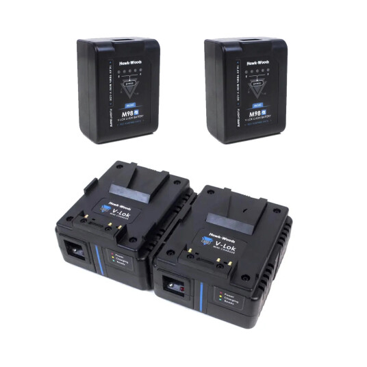 Hawk-Woods Mini V-Lok 98D KIT To batterier + lader