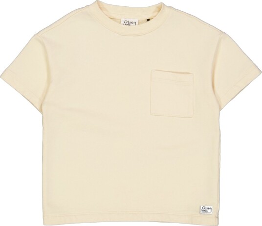 Olsen kids x By Green T skjorte   Svette   Ecru   Olsen kids x By Green Cotton    7 år 122   T skjorte   Hvit