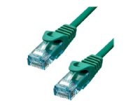 ProXtend - Koblingskabel - RJ-45 (hann) til RJ-45 (hann) - 10 m - 6 mm - UTP - CAT 6a - IEEE 802.3at - halogenfri, formstøpt, uten hindringer, flertrådet - grønn